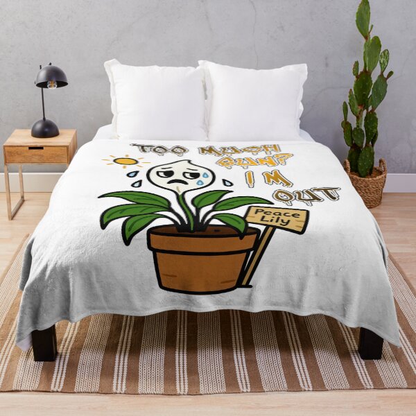 Item preview, Peace Lily – Too Much Sun? I’m Out - Funny Plant Character designed and sold by EdgyEdgeArt.