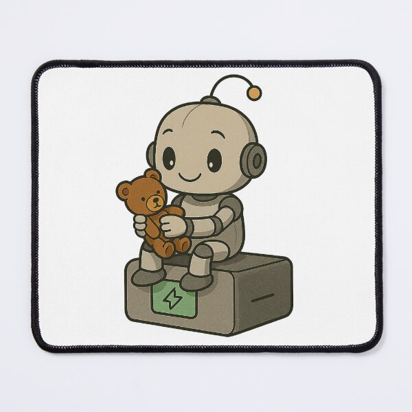Item preview, Little robot with teddy bear designed and sold by Matzelie.