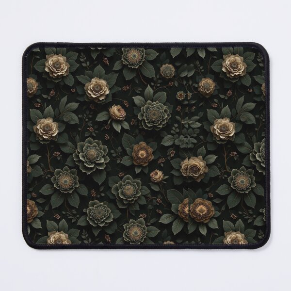 Item preview, Vintage flowers in dark tones on a black background designed and sold by TitoMassia.