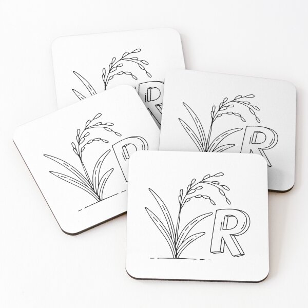 Item preview, An Illustration of letter R stand for Rice plant designed and sold by rasagamastore.
