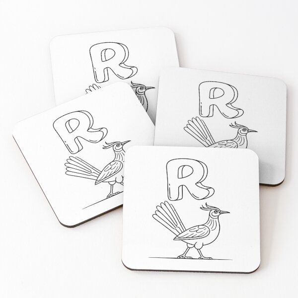 Artikelvorschau, Eine Illustration des Buchstabens R steht für Roadrunner entworfen und verkauft von rasagamastore.