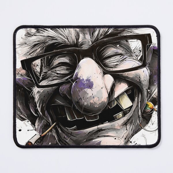 Item preview, "Funny Elder Face in Neon Comic Style – Close-up Character Splash Art" designed and sold by SantiLab.
