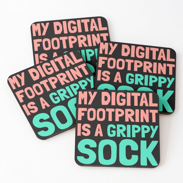 Item preview, Digital Footprint Grippy Socks T-Shirts Hoodies Pins Stickers Magnets Mugs Posters  Funny Snarky Humorous Tees Mental Health Suicide Depression Chronic Illness Gifts designed and sold by ChronicillnessT.