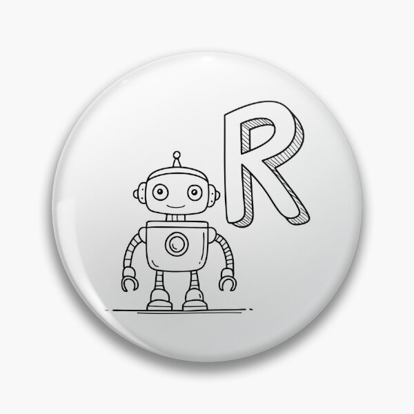 Item preview, An Illustration of letter R stand for Robot designed and sold by rasagamastore.