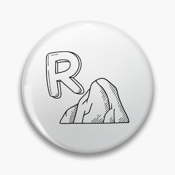 Item preview, An Illustration of letter R stand for Rock designed and sold by rasagamastore.
