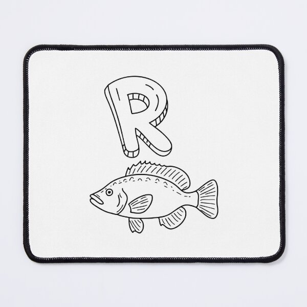 Item preview, An Illustration of letter R stand for Rockfish designed and sold by rasagamastore.