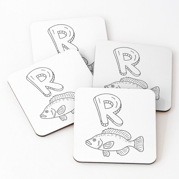 Item preview, An Illustration of letter R stand for Rockfish designed and sold by rasagamastore.