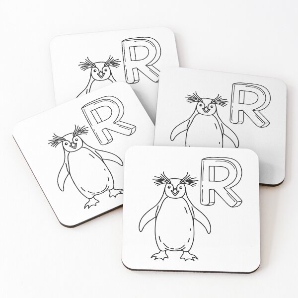 Item preview, An Illustration of letter R stand for Rockhopper penguin designed and sold by rasagamastore.