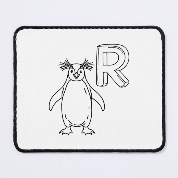 Item preview, An Illustration of letter R stand for Rockhopper penguin designed and sold by rasagamastore.
