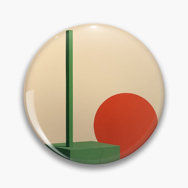 Item preview, Abstract Geometry – Minimalist Red and Green Sculpture Art Print designed and sold by Aesthread.
