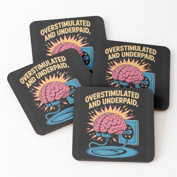Item preview, Overstimulated and Underpaid designed and sold by Ketique.