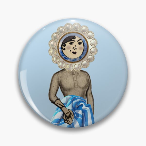 Item preview, Blue & Newsprint Art Doll designed and sold by LochNestFarm.