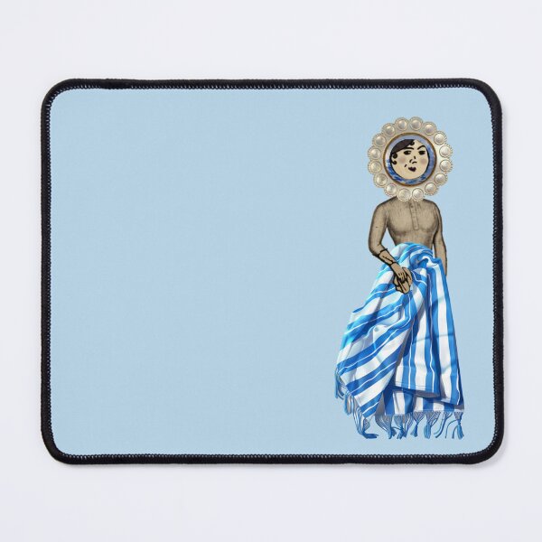 Item preview, Blue & Newsprint Art Doll designed and sold by LochNestFarm.