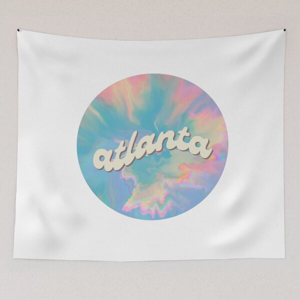 Item preview, Atlanta Tie Dye – Pastel Groovy City Sticker designed and sold by Fern&Lantern.