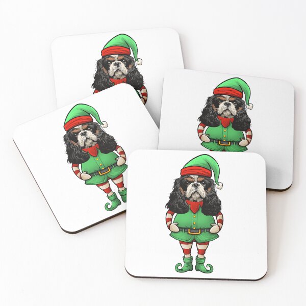 Item preview, Cavalier King Charles Spaniel Christmas Elf designed and sold by whyitsme.
