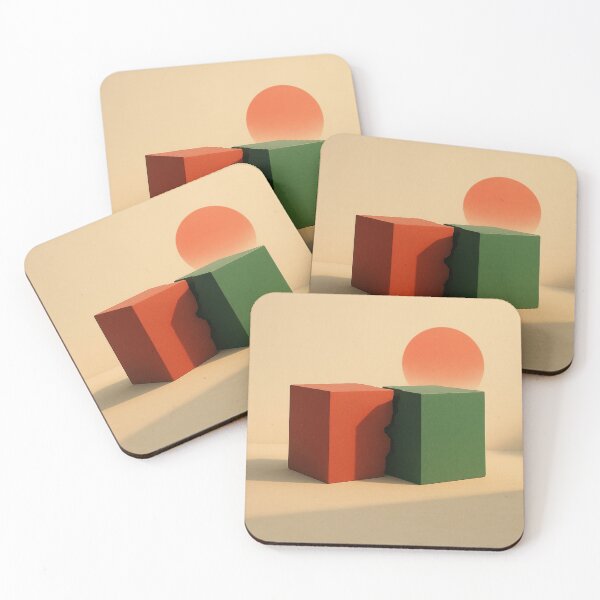 Item preview, Soft Break – Minimalist Split Blocks with Fading Circle designed and sold by Aesthread.