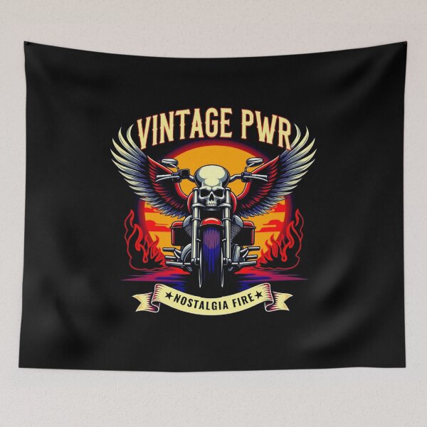 Item preview, Winged Skull Motor Motivational VINTAGE PWR NOSTALGIA FIRE. designed and sold by Giulivo Store Graphic.