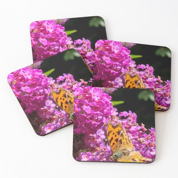 Item preview, Comma butterfly on buddleia (butterfly bush) designed and sold by buttonpresser.