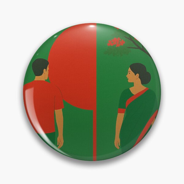 Item preview, Divided Gaze – Modern Minimalist Couple with Tree and Circle designed and sold by Aesthread.
