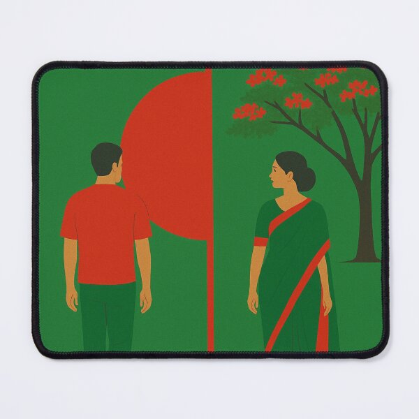 Item preview, Divided Gaze – Modern Minimalist Couple with Tree and Circle designed and sold by Aesthread.