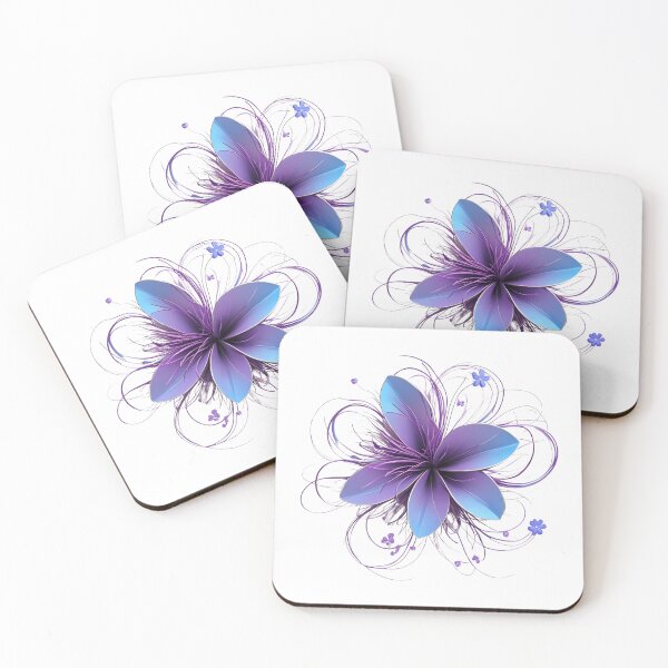 Item preview, 3D purple & blue flower designed and sold by My Pitbull Place.