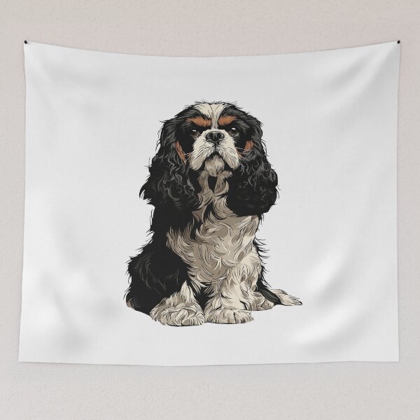 Item preview, Cavalier King Charles Spaniel Dog Illustration designed and sold by whyitsme.