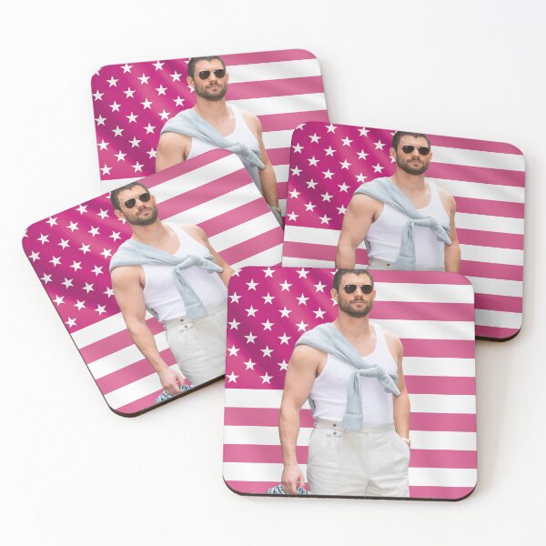 Item preview, David Corenswet Pink Flag Muscle Tank designed and sold by lavndershrtdays.