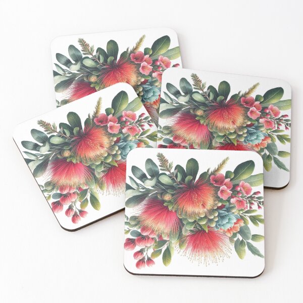 Item preview, Pohutukawa and manuka, tea tree designed and sold by carole hirst.