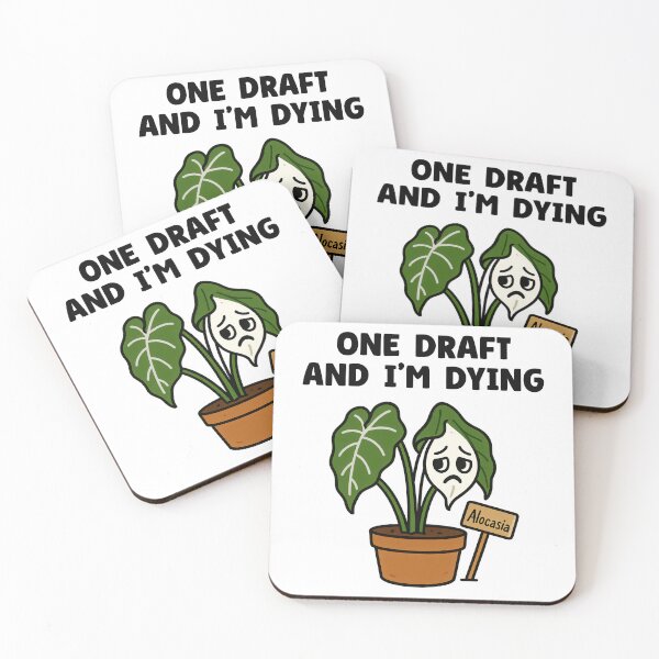 Item preview, Alocasia – One Draft and I’m Dying - Funny Plant Character designed and sold by EdgyEdgeArt.