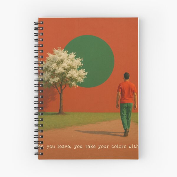 Item preview, You Take Your Colors – Emotional Minimalist Art with Red Wall and White Tree designed and sold by Aesthread.