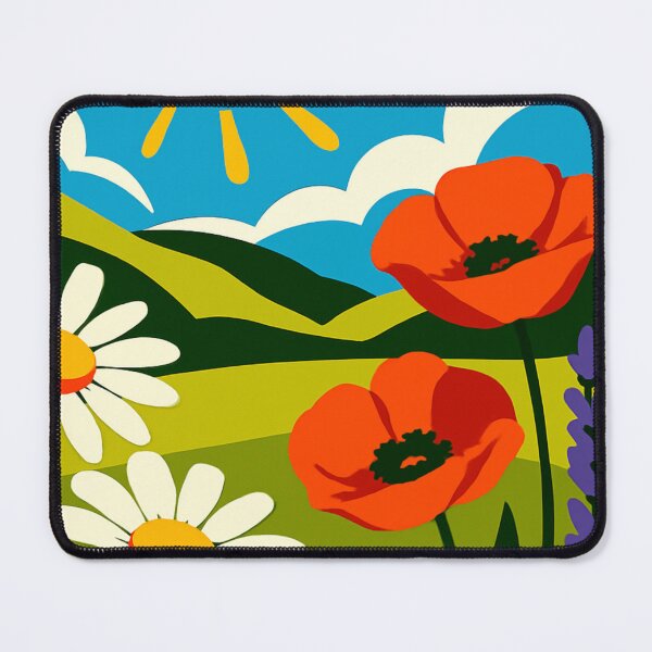 Item preview, VIBRANT WILDFLOWER HILLSCAPE designed and sold by Amethra.