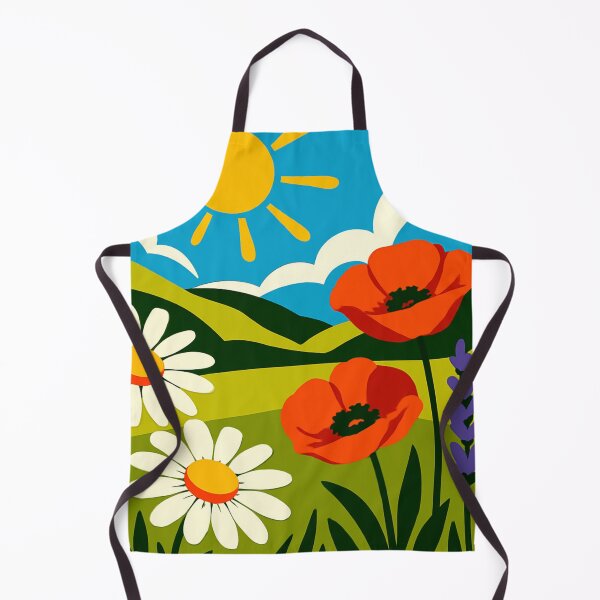 Item preview, VIBRANT WILDFLOWER HILLSCAPE designed and sold by Amethra.
