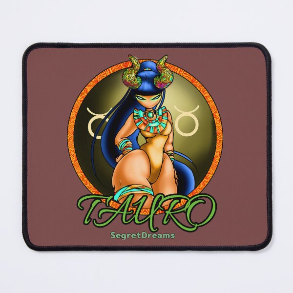 Item preview, Mystical Taurus Goddess with Zodiac Symbol - Egyptian Style Fantasy & Astrology Illustration designed and sold by SegretDreams.