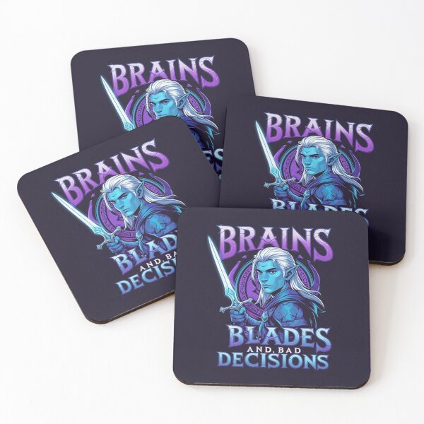 Item preview, Brains, Blades, and Bade Decisions designed and sold by Nerd Forge.