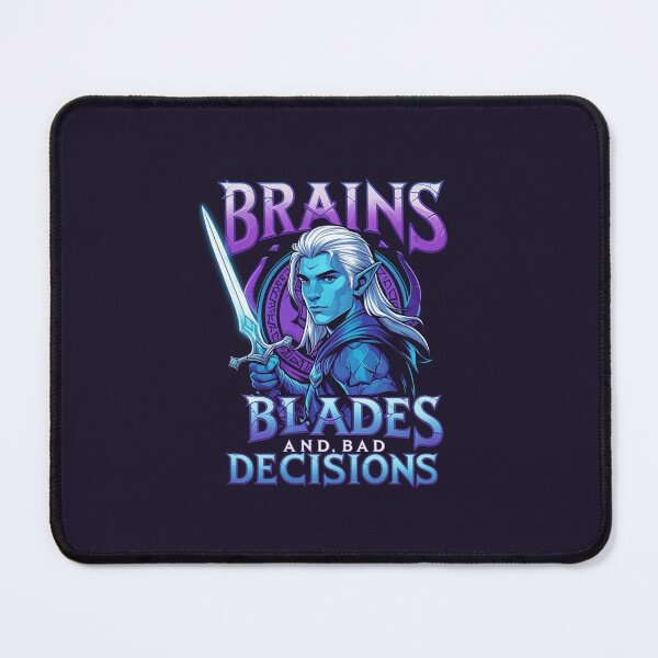 Item preview, Brains, Blades, and Bade Decisions designed and sold by Nerd Forge.