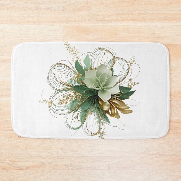 Item preview, 3D lacey green & gold flower designed and sold by My Pitbull Place.