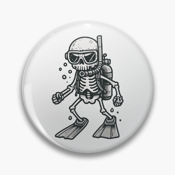 Item preview, Scuba Diving Skeleton  designed and sold by CreepyCornerArt.