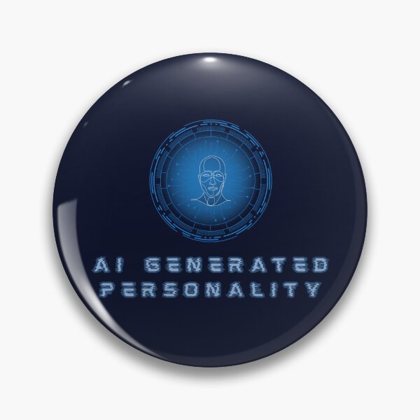 Item preview, AI Generated Personality – Synthetic Identity Concept - Blue Edition designed and sold by TheBlankFrameCollection.