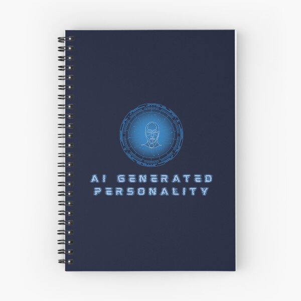 Item preview, AI Generated Personality – Synthetic Identity Concept - Blue Edition designed and sold by TheBlankFrameCollection.