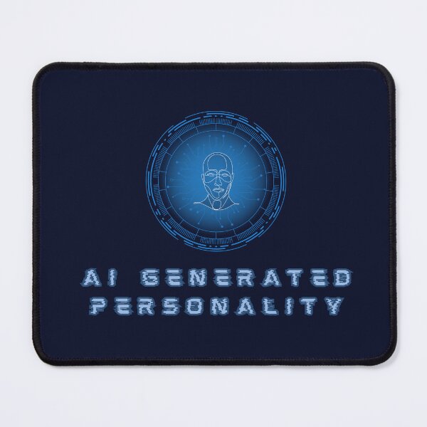 Item preview, AI Generated Personality – Synthetic Identity Concept - Blue Edition designed and sold by TheBlankFrameCollection.