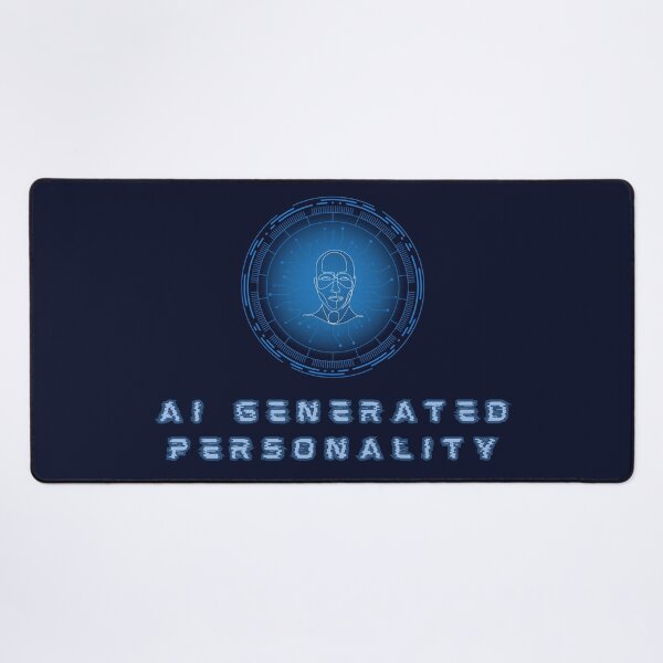 Item preview, AI Generated Personality – Synthetic Identity Concept - Blue Edition designed and sold by TheBlankFrameCollection.