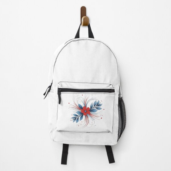 Item preview, 3D delicate blue & red flower designed and sold by My Pitbull Place.