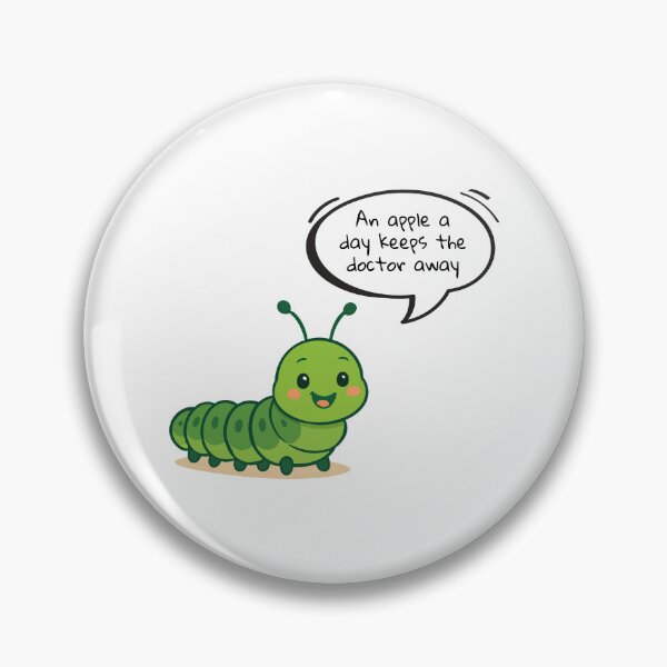 Item preview, Wise Caterpillar: An Apple a Day Keeps the Doctor Away designed and sold by Design Piggy  Bank.