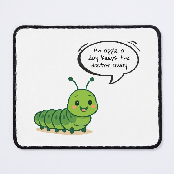 Item preview, Wise Caterpillar: An Apple a Day Keeps the Doctor Away designed and sold by Design Piggy  Bank.