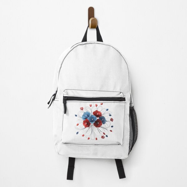 Item preview, 3D delicate bouquet blue & red flower designed and sold by My Pitbull Place.