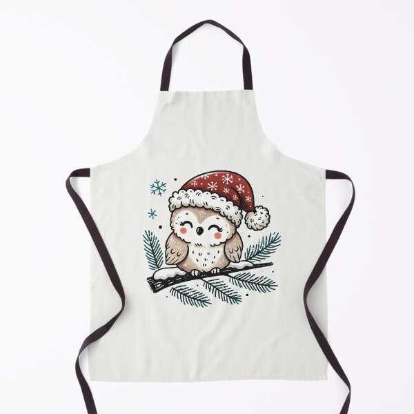Item preview, Festive Santa Owl – Cute Christmas Owl in Holiday Hat designed and sold by Iras-Art-Corner.