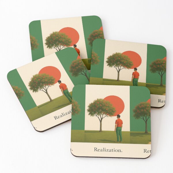Item preview, Origin. Realization. Return. – Minimalist Triptych Journey with Tree and Circle designed and sold by Aesthread.