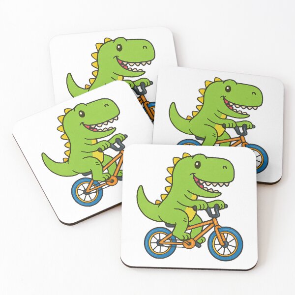 Item preview, Cute dinosaur on bicycle designed and sold by Marcite.