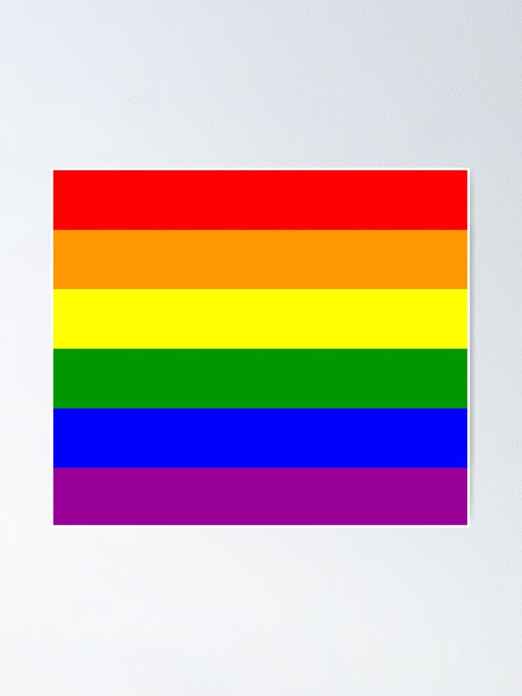 Rainbow Flag Gay Lesbian Pride Poster By Tpixx Redbubble 9216