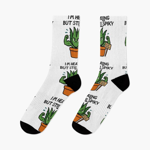 Item preview, Aloe Vera – I’m Healing But Still Spiky - Funny Plant Character designed and sold by EdgyEdgeArt.